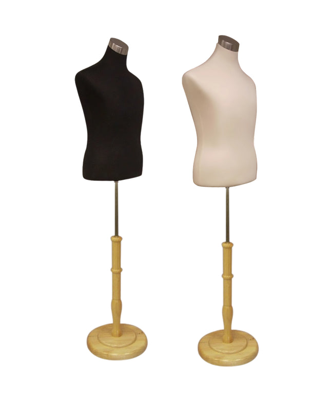 Male French Dress Form With Round Base (TMK-JF-33M01+BS-R01NX)