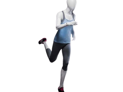 Athletic White Female Running Mannequin  (TMK-MZ-PB4W2)