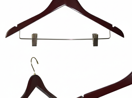 17" Wooden Suit Hanger with Clip (TMK-HA-400WA)