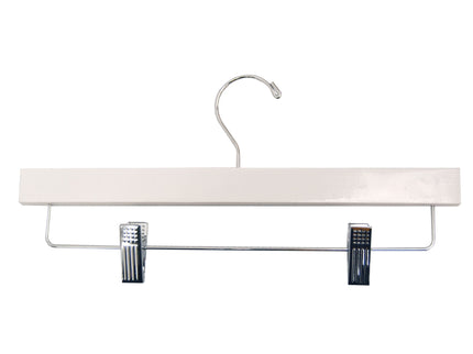 14" White Wooden Pant/Skirt Hanger (TMK-HA-500WH)
