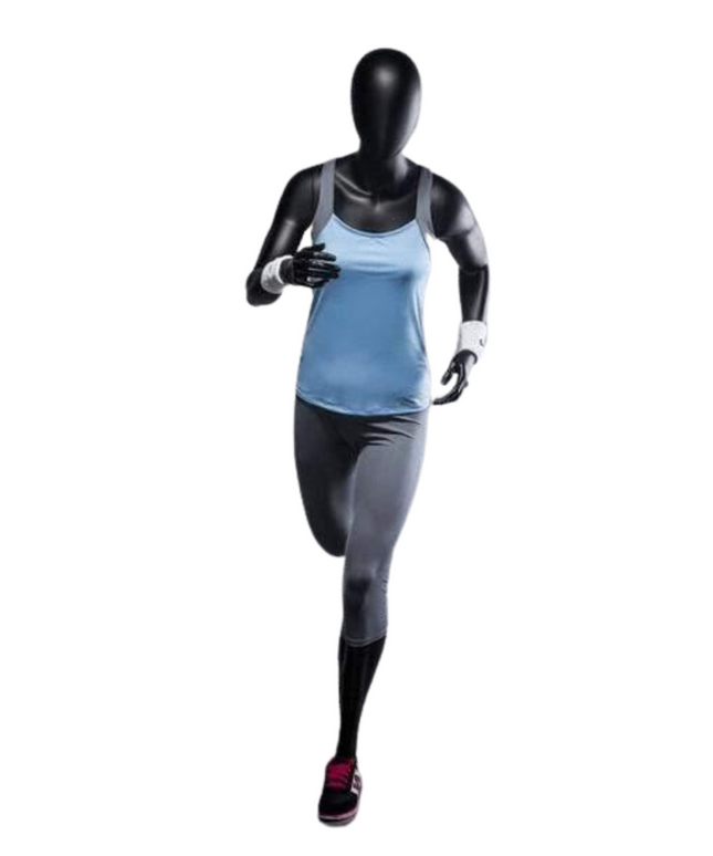 Athletic Black Female Running Mannequin (TMK-MZ-PB4BK2)