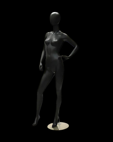 Black Female Egghead Mannequin TMM-GF12BK