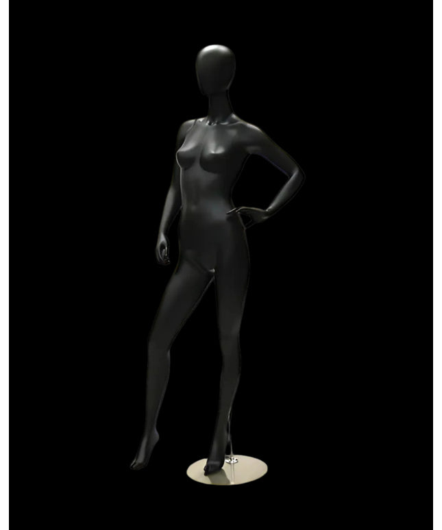 Black Female Egghead Mannequin (TMK-GF12BK)
