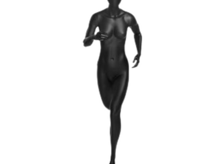 Athletic Black Female Running Mannequin (TMK-MZ-PB4BK2)
