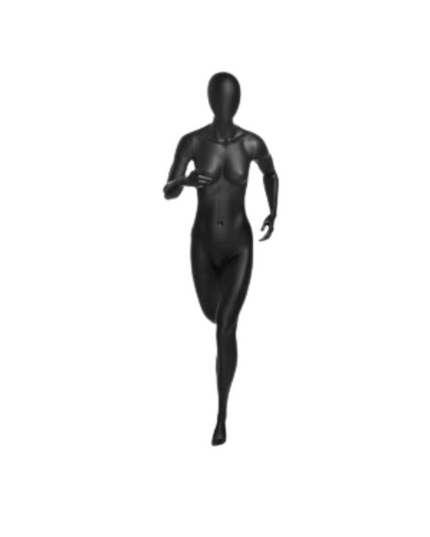 Athletic Black Female Running Mannequin TMM-PB4BK2