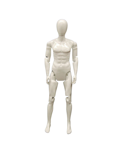 Male White Abstract Posable Mannequin TMM-MFXW