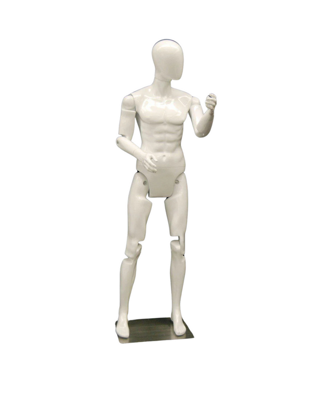 Male White Abstract Posable Mannequin (TMK-MD-Z-MFXWEG)