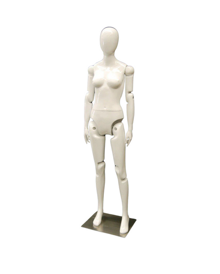 Female White Abstract Posable Mannequin TMM-FXWEG