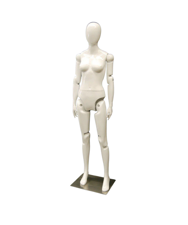 Female White Abstract Posable Mannequin (TMK-MD-Z-FFXWEG)