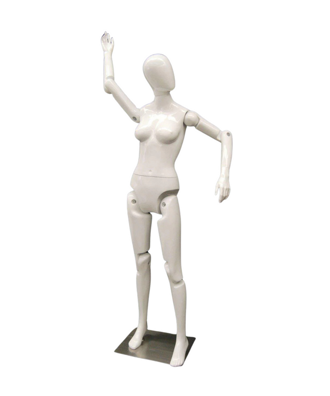 Female White Abstract Posable Mannequin (TMK-MD-Z-FFXWEG)