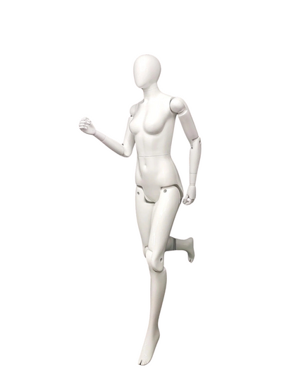 Female White Abstract Posable Mannequin TMM-FM01-WEG