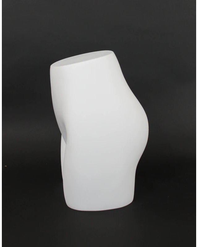 Female buttock display form in matte white, ST002-WT
