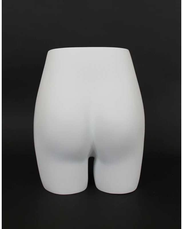 Female buttock display form in matte white, ST002-WT