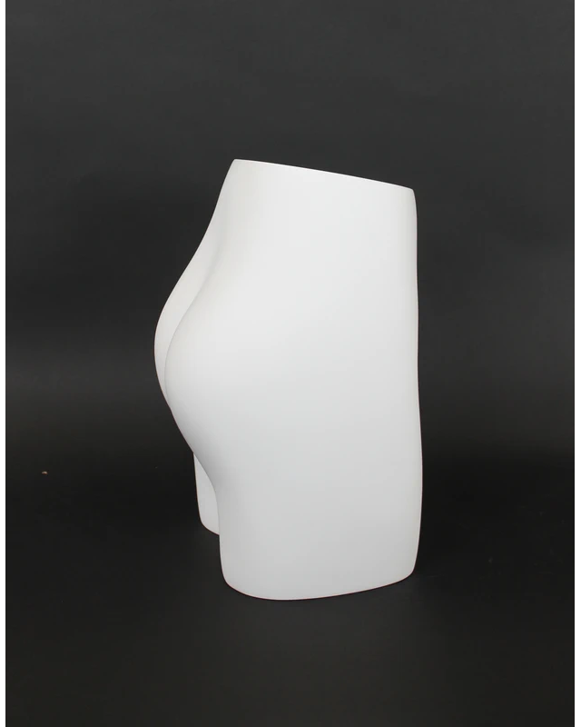 Female buttock display form in matte white, ST002-WT