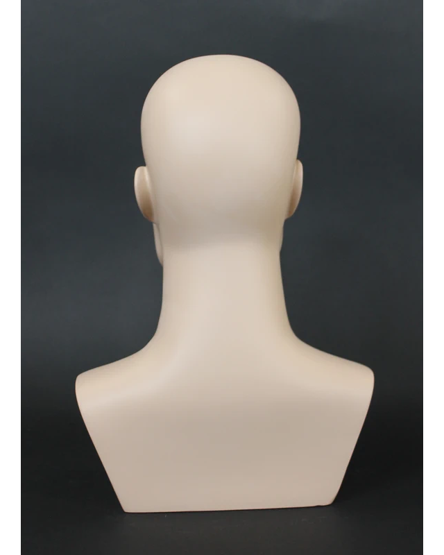 Realistic female head mannequin with face makeup in flesh tone, MH27-FT