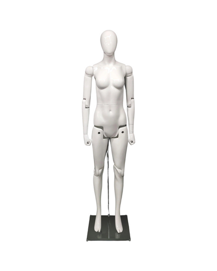 Female White Abstract Posable Mannequin TMM-FM01-WEG