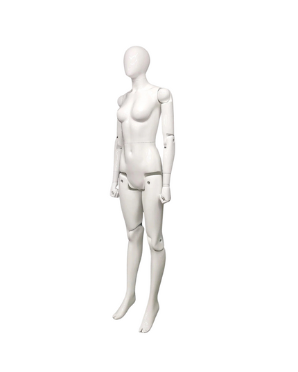 Female White Abstract Posable Mannequin TMM-FM01-WEG