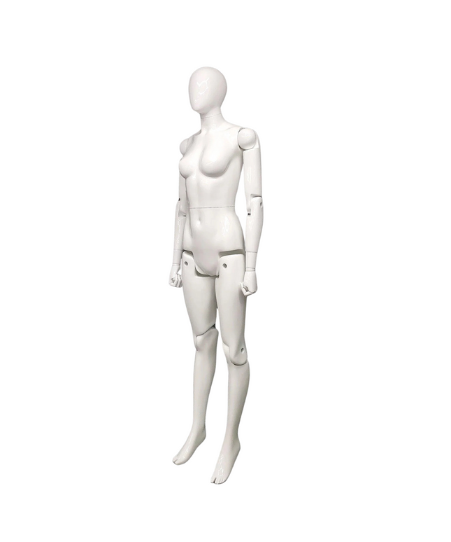 Female White Abstract Posable Mannequin (TMK-MZ-FM01-WEG)