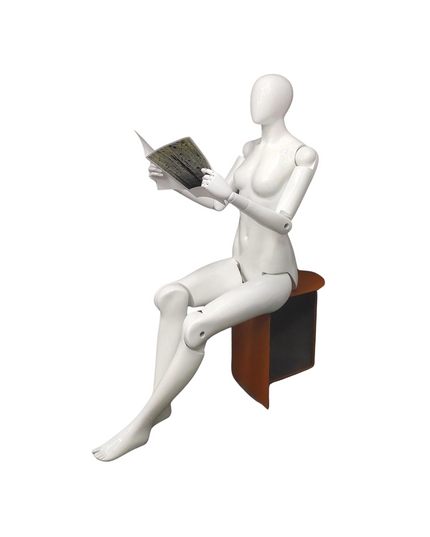 Female White Abstract Posable Mannequin TMM-FM01-WEG