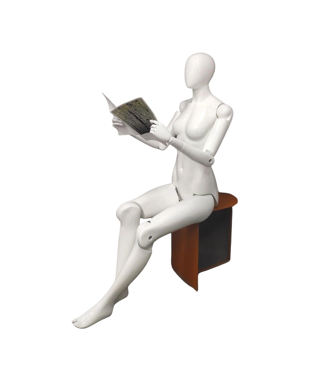 Female White Abstract Posable Mannequin (TMK-MZ-FM01-WEG)