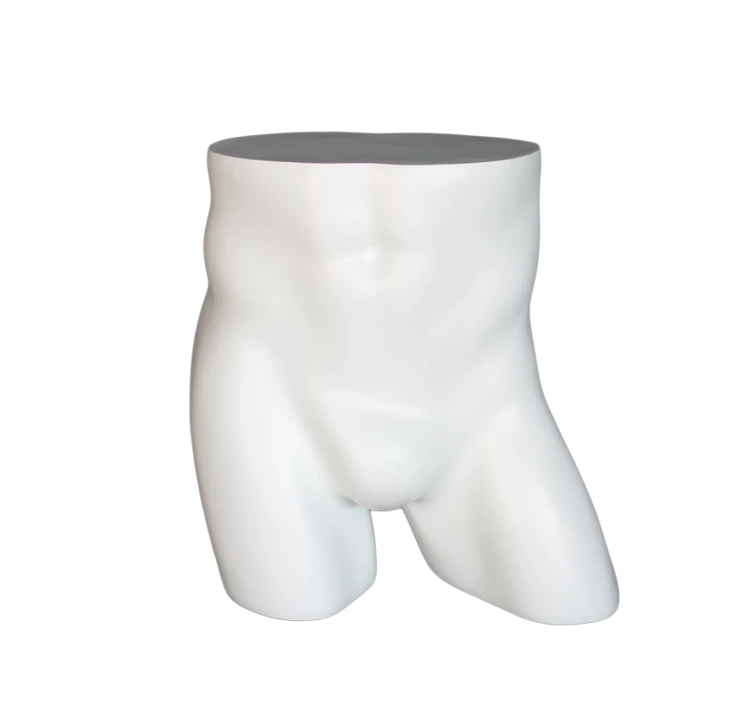 Male buttock display form in matte white, MT003-WT
