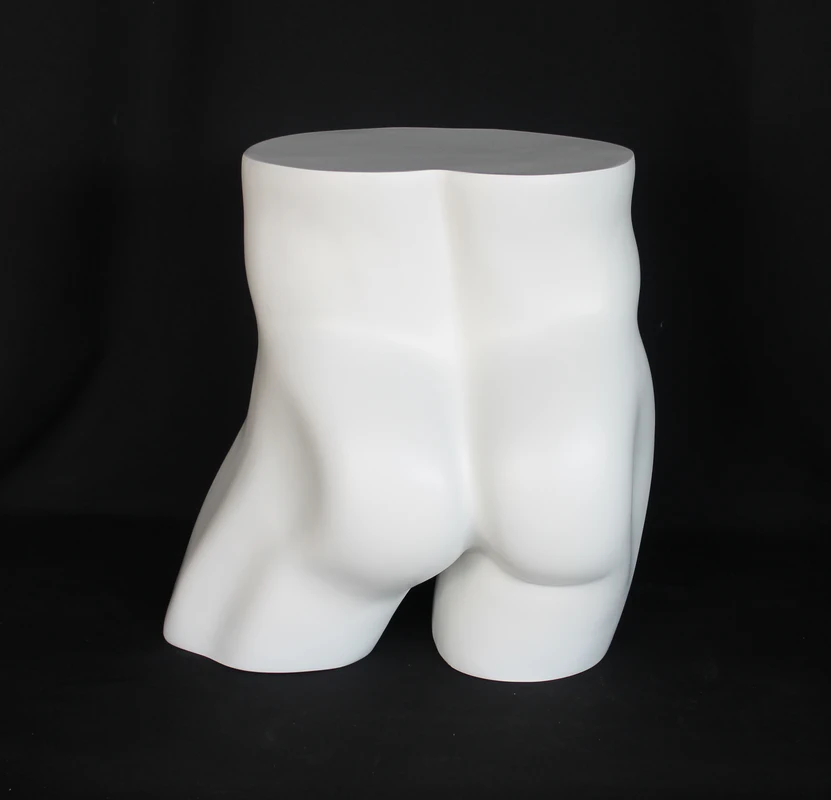 Male buttock display form in matte white, MT003-WT