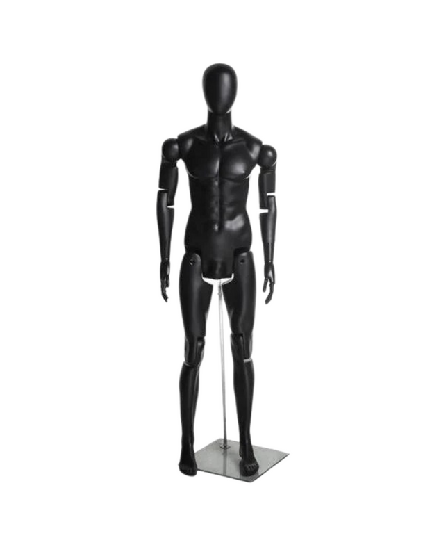 Black Abstract Posable Mannequin - Male  TMK-MZ-HM01BKEG