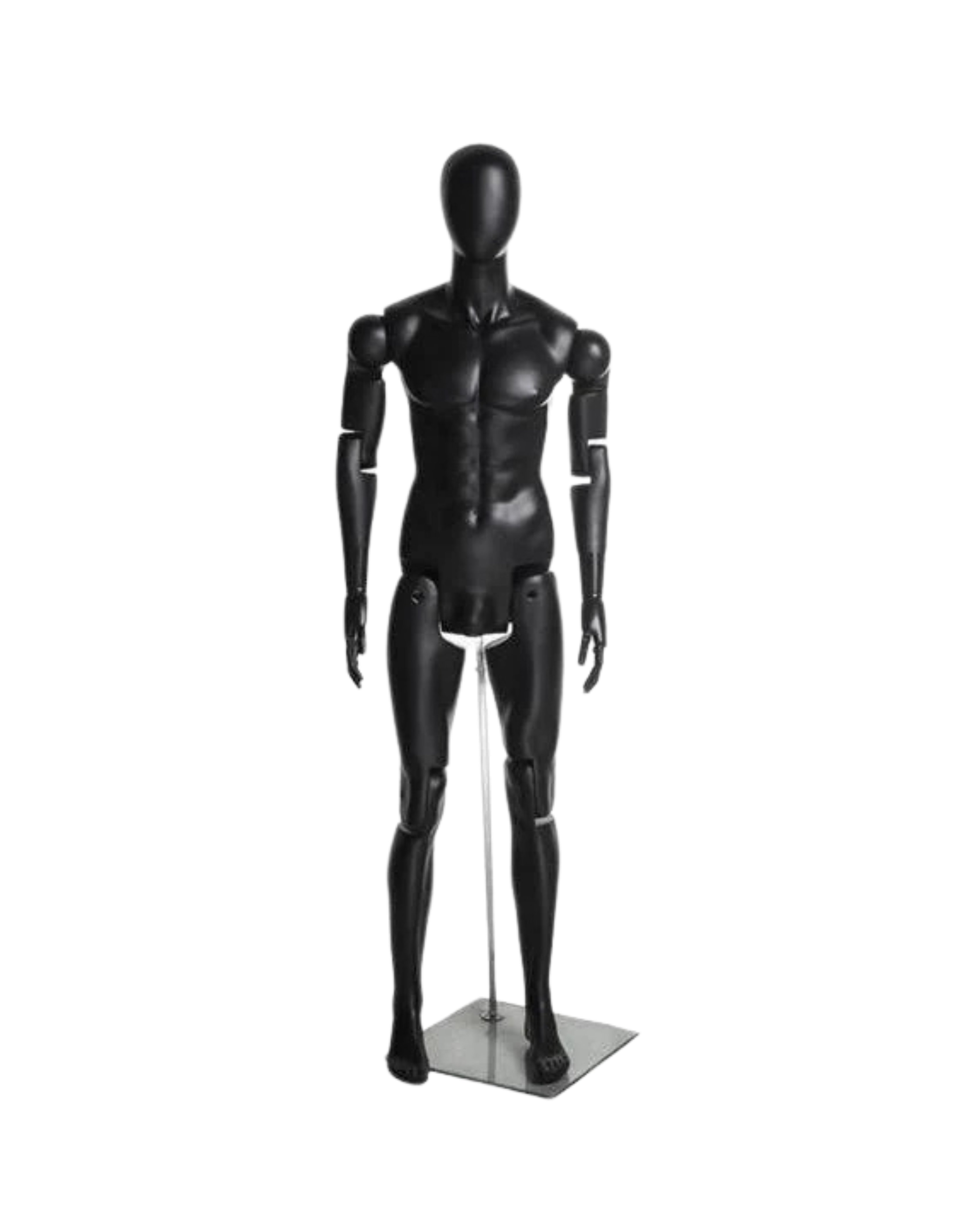 Male Black Abstract Posable Mannequin (TMK-MZ-HM01BKEG)