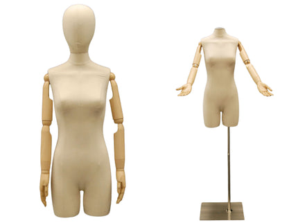 Female Display Dress Form with Arms and Head (TMK-JF-F2Larm)