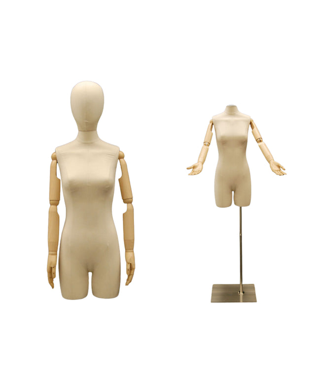 Female Display Dress Form with Arms and Head (TMK-JF-F2Larm)