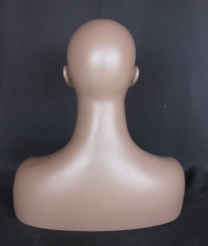 Realistic African American female head mannequin with face makeup, MH5-BK