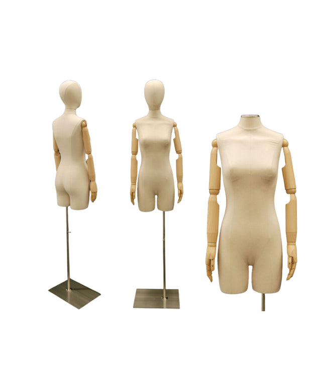 Female Display Dress Form with Arms and Head (TMK-JF-F2Larm)