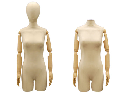 Female Display Dress Form with Arms and Head (TMK-JF-F2Larm)
