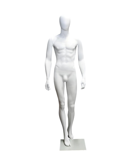 Male Egghead Mannequin TMM-SFM43E-WT