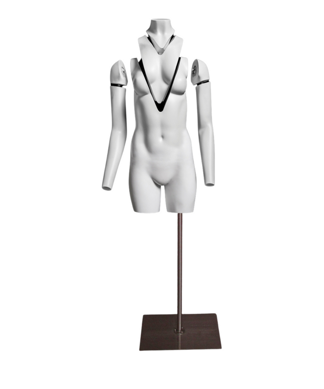 Ultimate Female Invisible Mannequin 3/4 Torso 2.0 (TMK-MZ-GH3/4F)