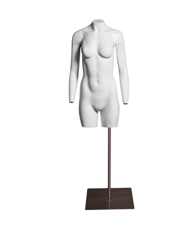 Ultimate Female Invisible Ghost Mannequin 3/4 Torso 2.0 (TMK-MZ-GH3/4F)