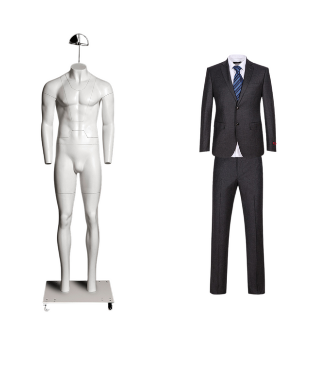 Ultimate Male Invisible Ghost Mannequin Full Body Version 3.0 (TMK-MZ-GHT-M)