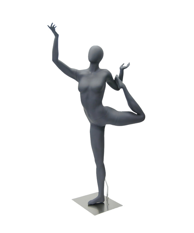 Female Gray Yoga Mannequin (TMK-HEF65EG)