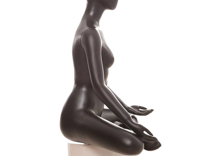 Black Female Yoga Mannequin (TMK-YOGA01BK)