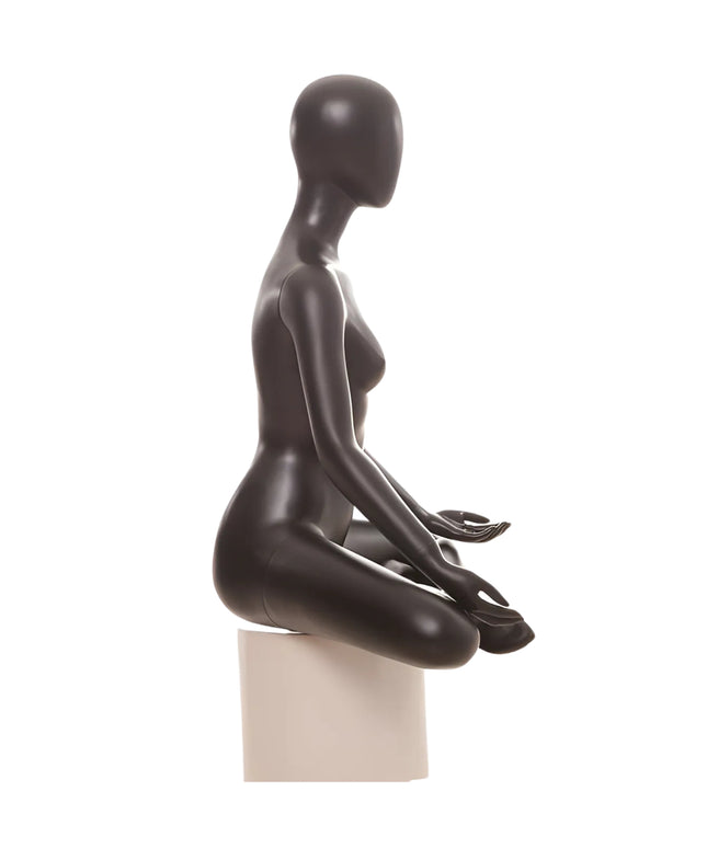 Black Female Yoga Mannequin (TMK-YOGA01BK)