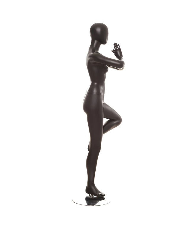 Black Female Yoga Mannequin (TMK-YOGA02BK)