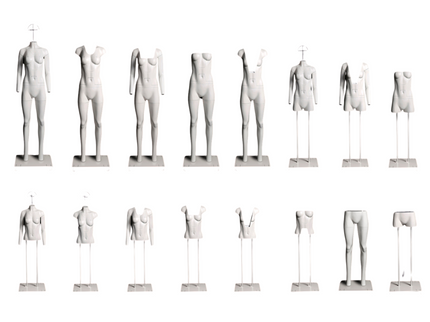 Ultimate Female Invisible Ghost Mannequin Full Body Version 3.0 (TMK-MZ-GHT-F)