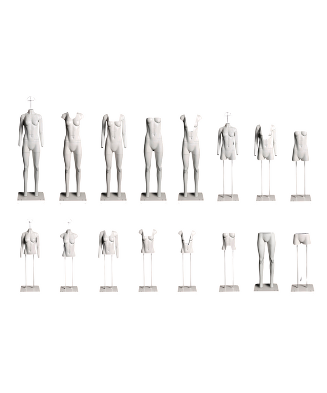 Ultimate Female Invisible Ghost Mannequin Full Body Version 3.0 (TMK-MZ-GHT-F)