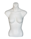 Headless female torso form in matte white