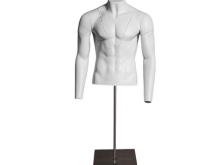 Ultimate Invisible Ghost Male Mannequin Torso (TMK-MZ-GH1/2M)