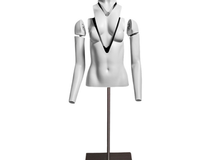 Ultimate Female Invisible Ghost Mannequin Torso 2.0 (TMK-MZ-GH1/2F)