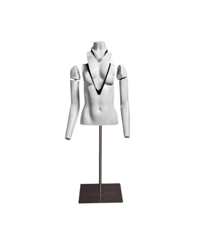 Ultimate Female Invisible Ghost Mannequin Torso 2.0 (TMK-MZ-GH1/2F)