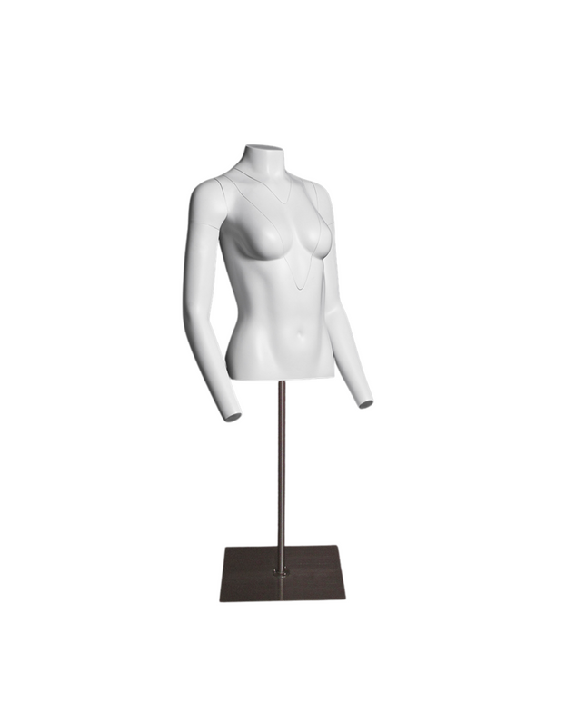 Ultimate Female Invisible Ghost Mannequin Torso 2.0 (TMK-MZ-GH1/2F)