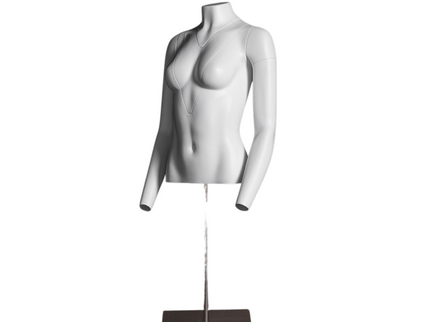 Ultimate Female Invisible Ghost Mannequin Torso 2.0 (TMK-MZ-GH1/2F)