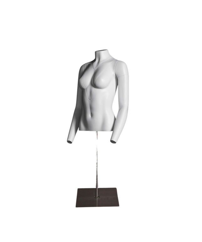 Ultimate Female Invisible Ghost Mannequin Torso 2.0 (TMK-MZ-GH1/2F)